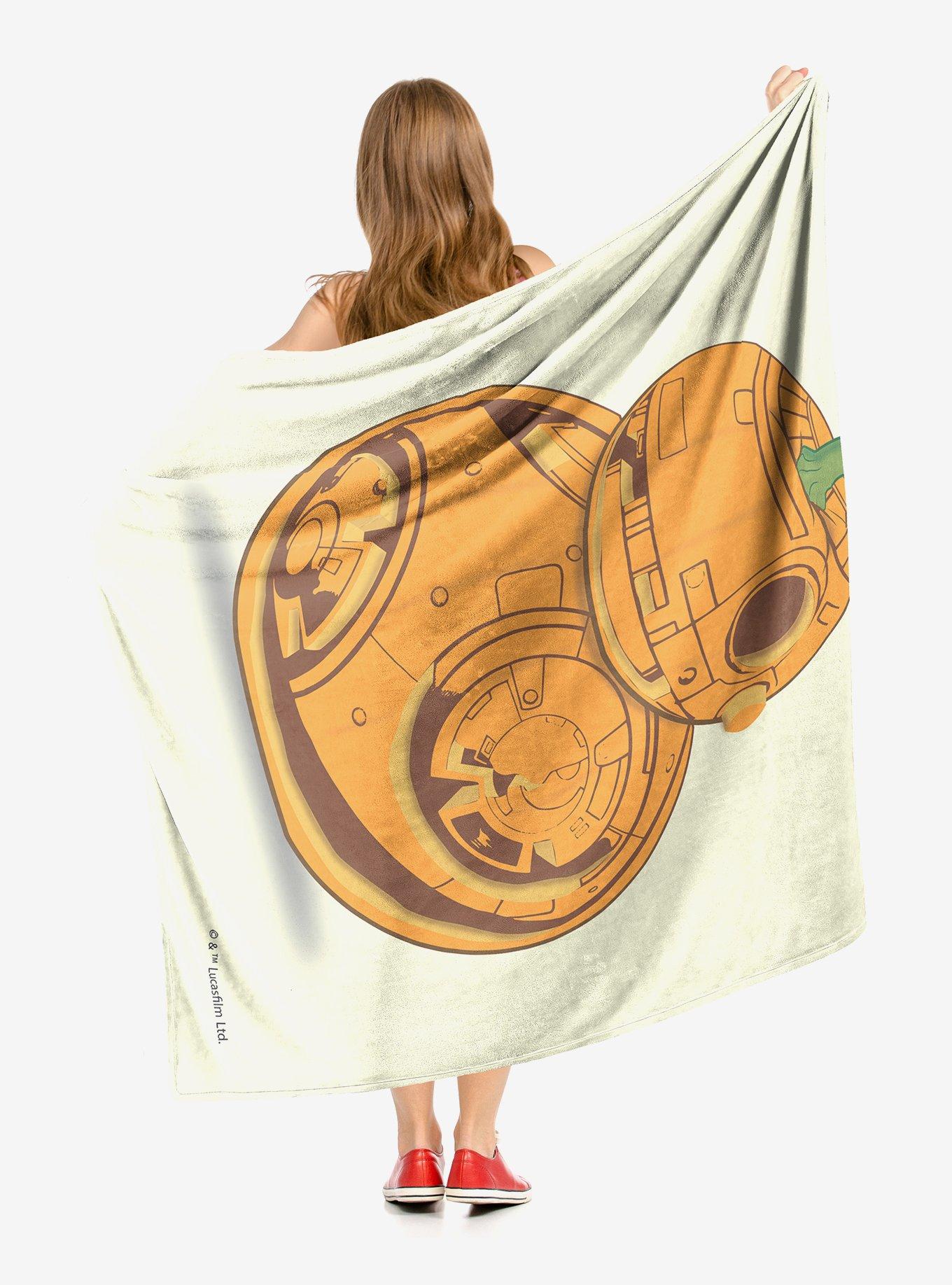 Star Wars Pumpkinfied Bb-8 Throw Blanket, , alternate