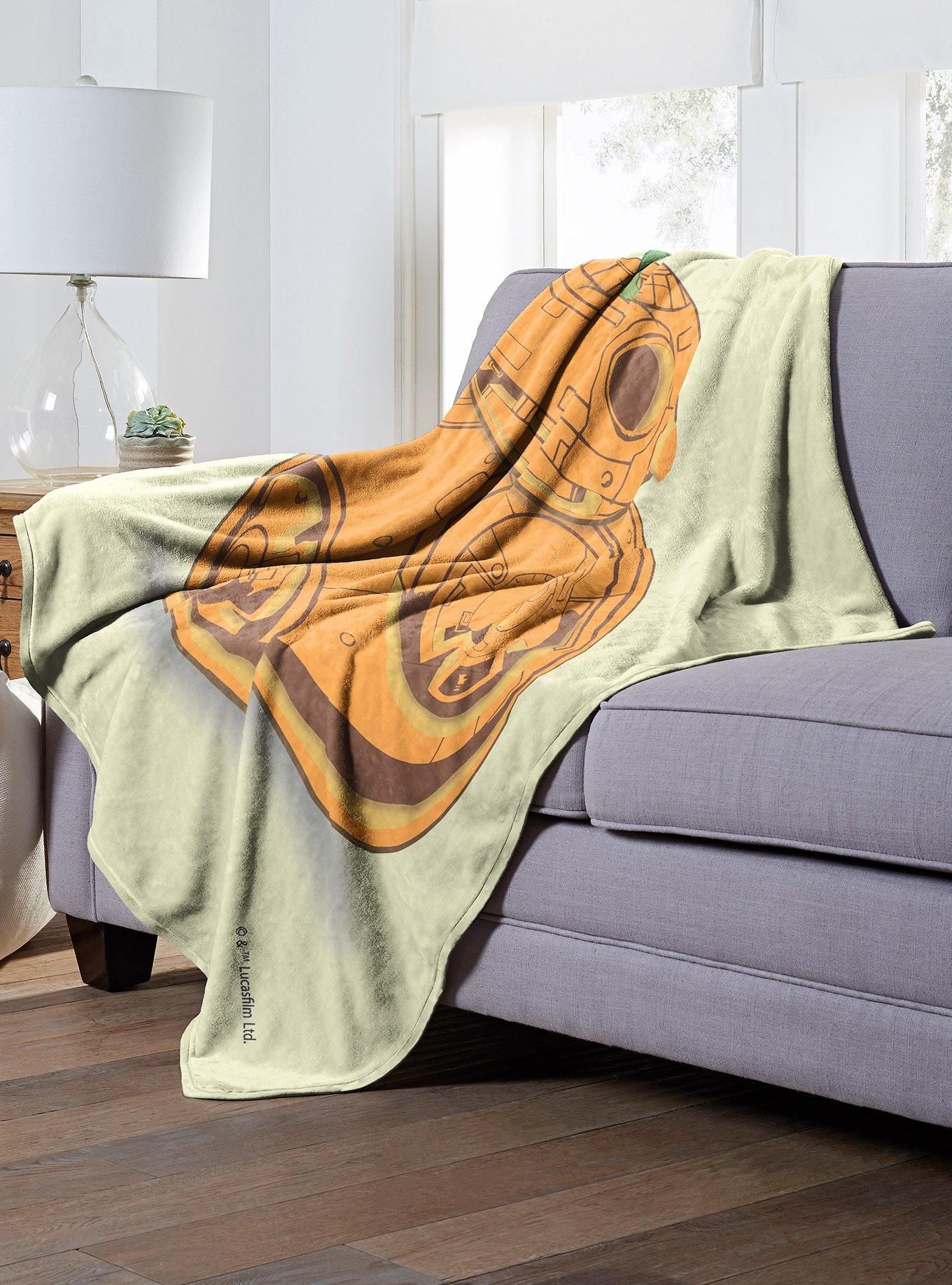 Star Wars Pumpkinfied Bb-8 Throw Blanket, , alternate