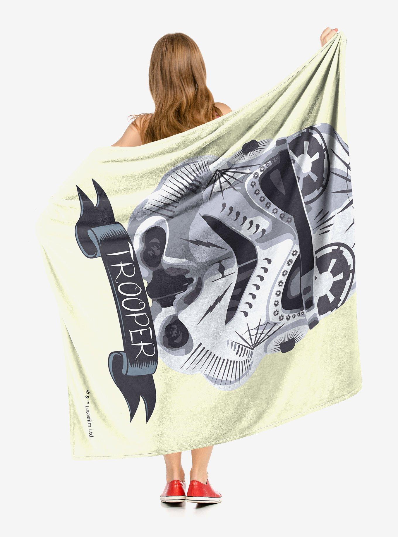 Star Wars Storm Trooper Decorated Helmet Throw Blanket, , hi-res