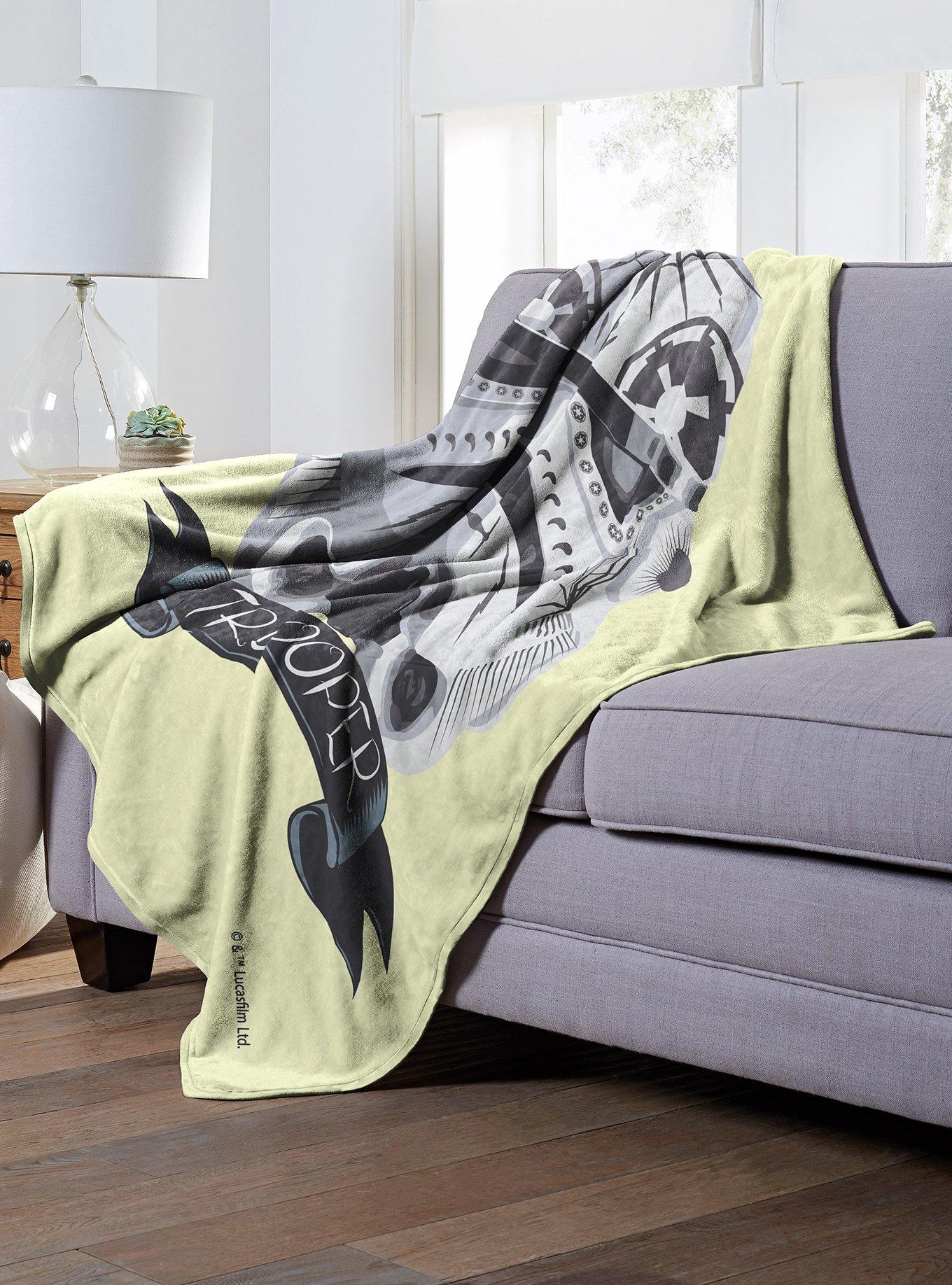 Star Wars Storm Trooper Decorated Helmet Throw Blanket, , alternate