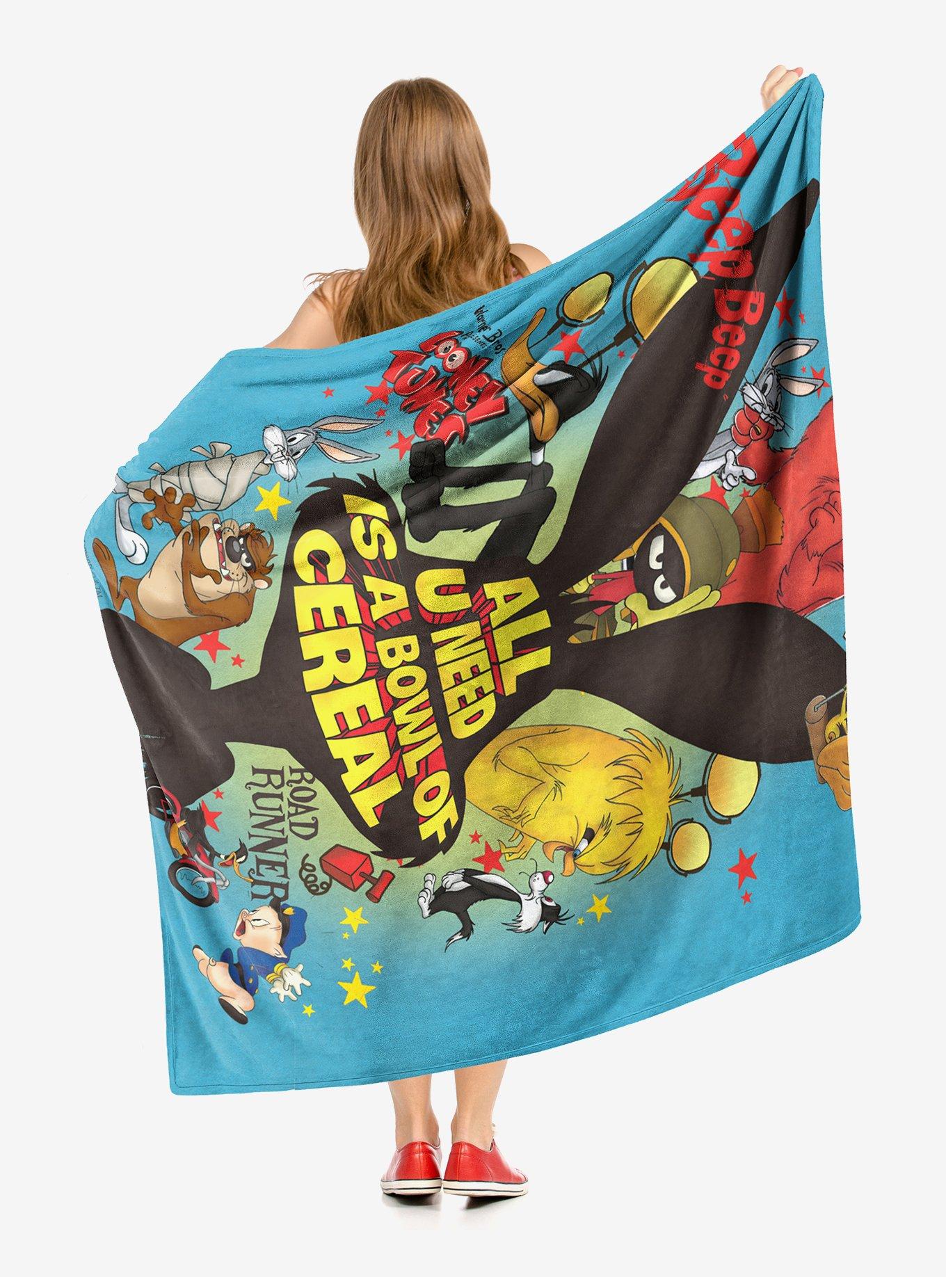Looney Tunes Bowl Of Cereal Throw Blanket, , hi-res