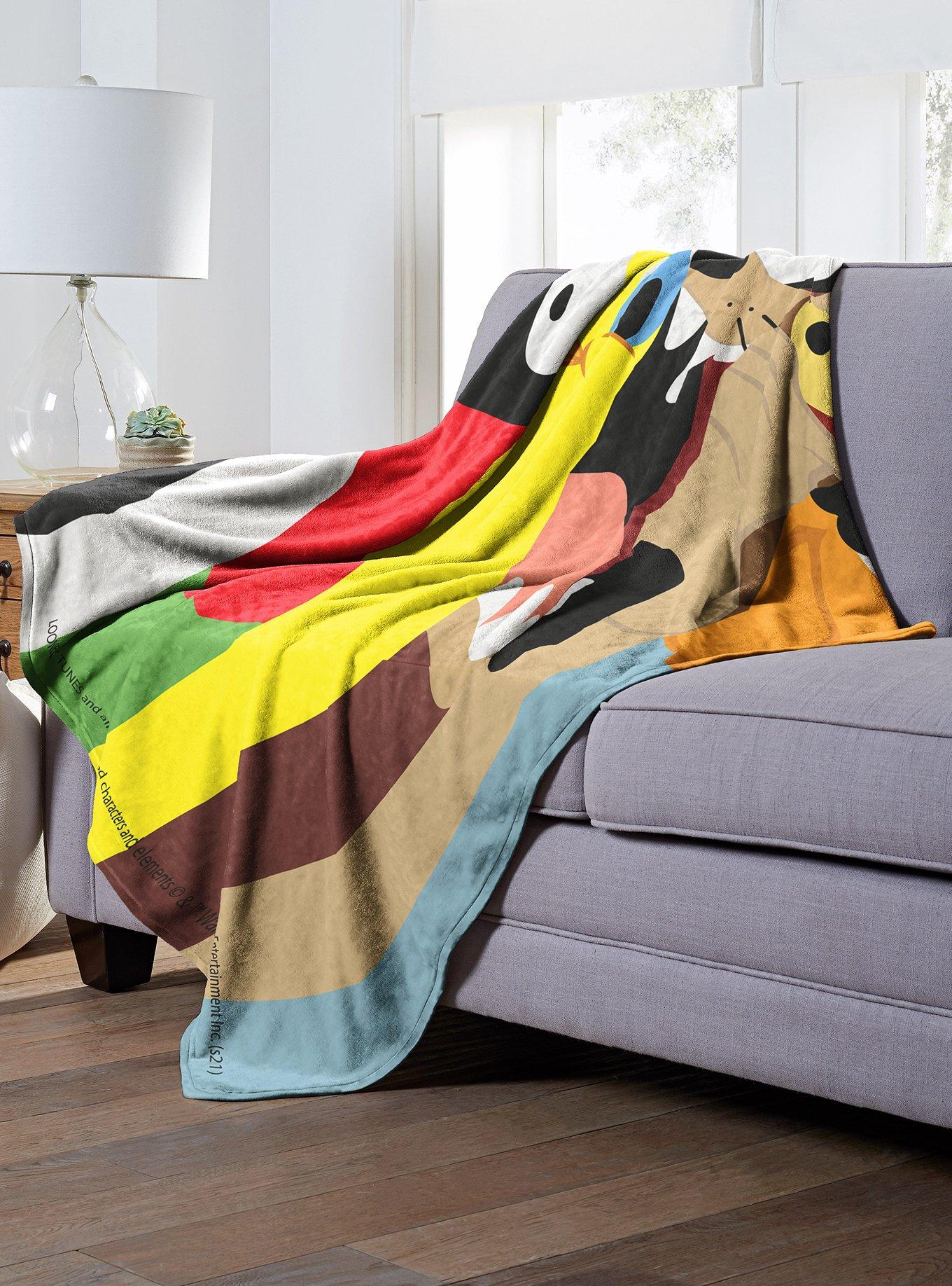 Looney Tunes Technicolor Tunes Throw Blanket, , alternate