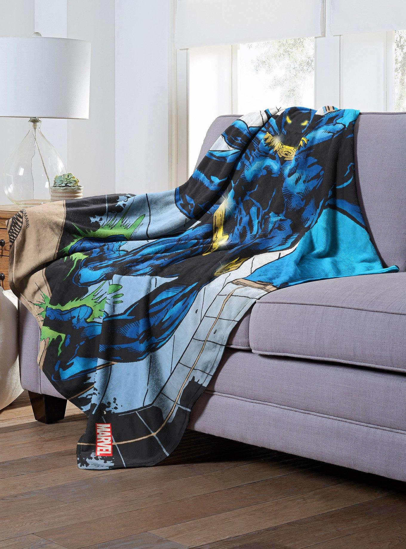 Marvel Black Panther Jumping Off Throw Blanket, , alternate