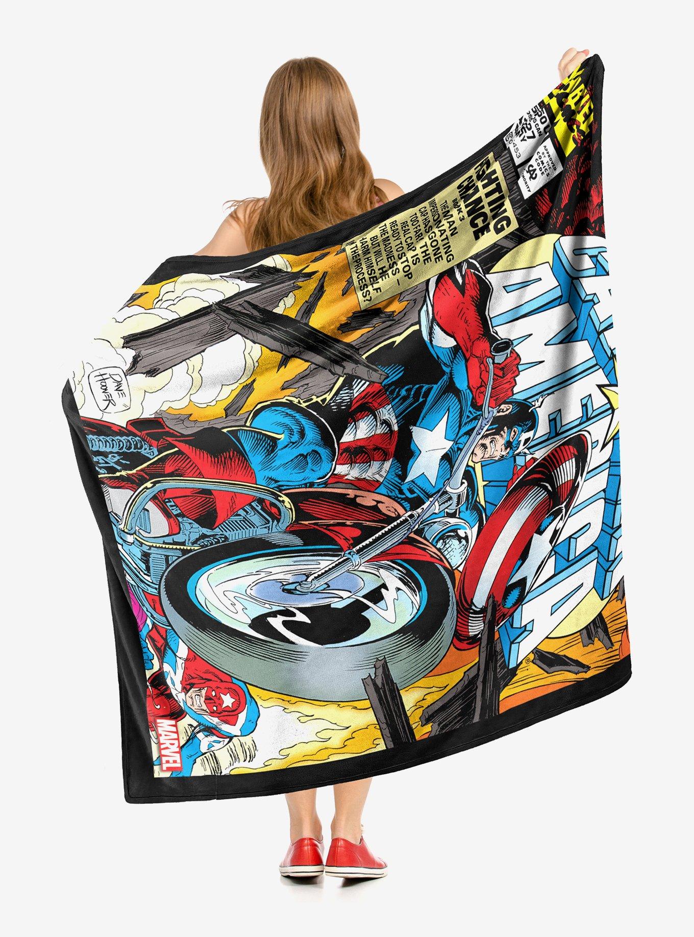 Marvel Captain America Fighting Chance Throw Blanket, , hi-res