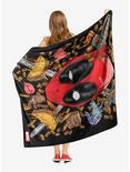 Marvel Deadpool Everything Deadpool Throw Blanket, , alternate