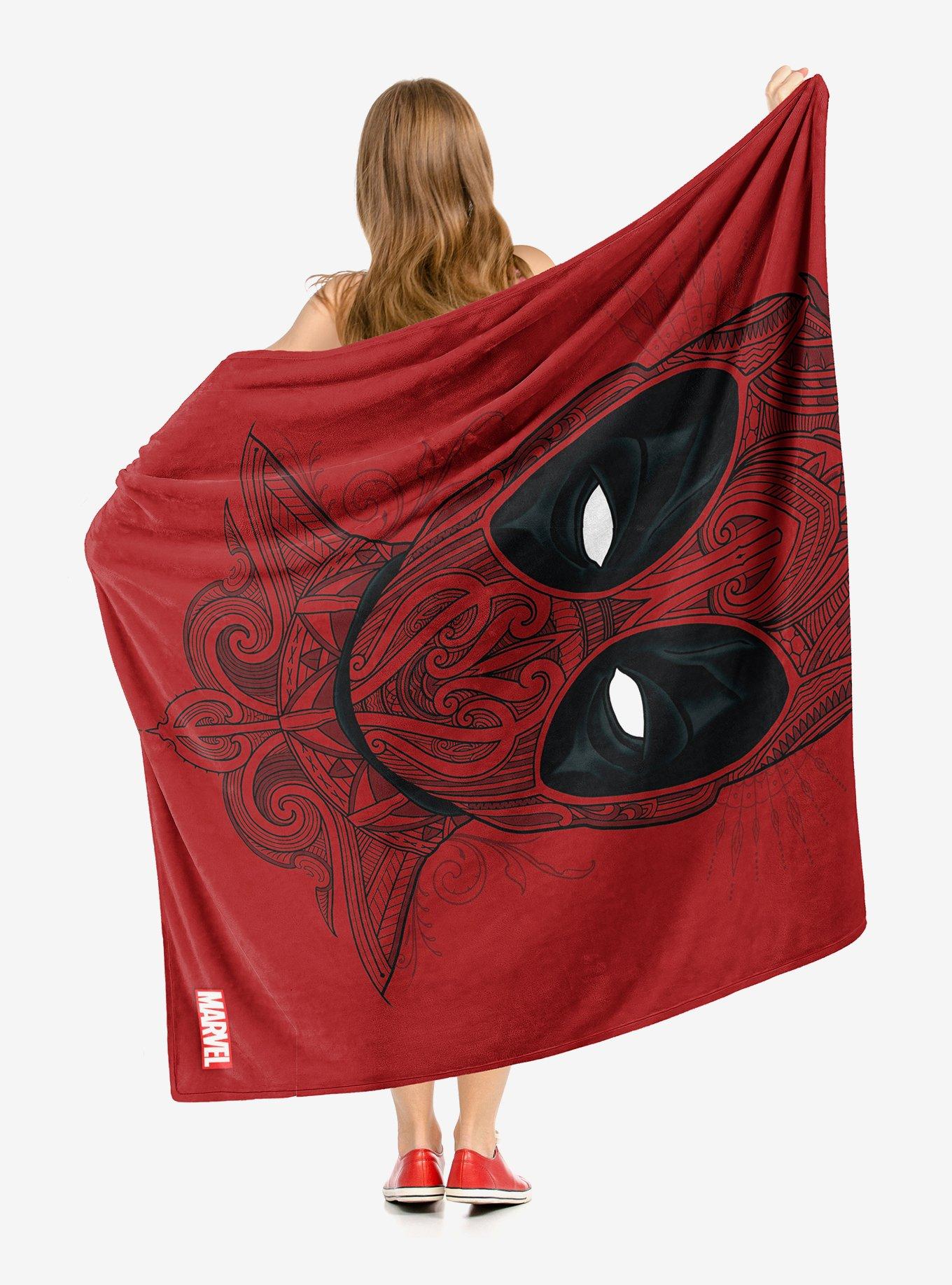Marvel Deadpool Flourishing Deadpool Throw Blanket, , alternate