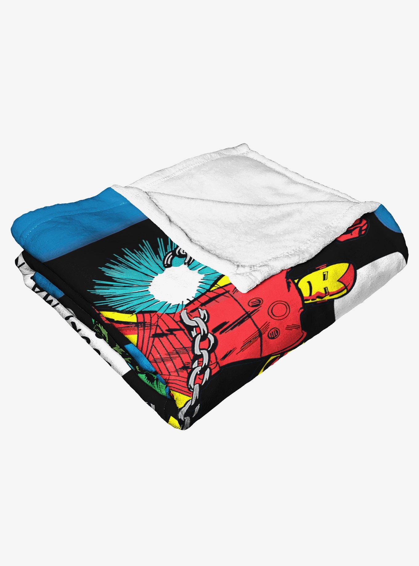 Marvel Future Fight Avengers Stickers Throw Blanket, , alternate