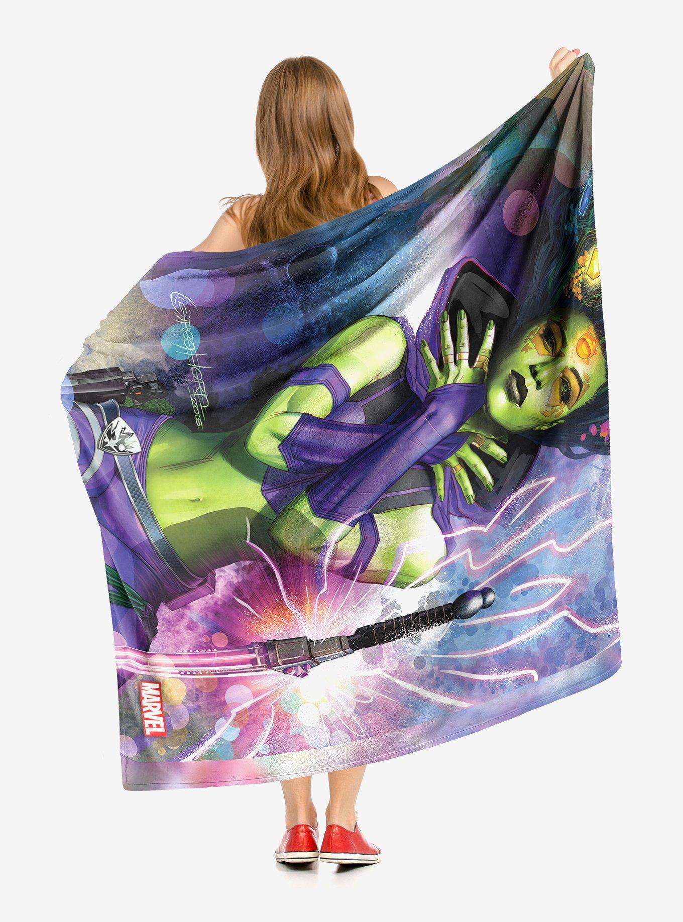 Marvel Guardians Of The Galaxy Beautiful Gamora Throw Blanket, , hi-res