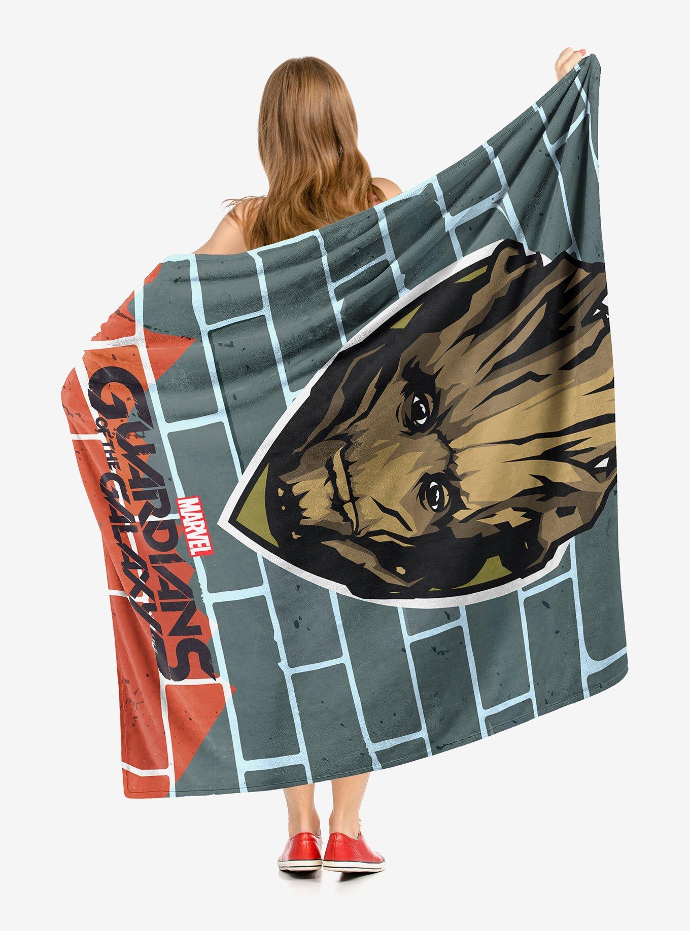 Marvel Guardians Of The Galaxy Trophy Groot Throw Blanket, , alternate