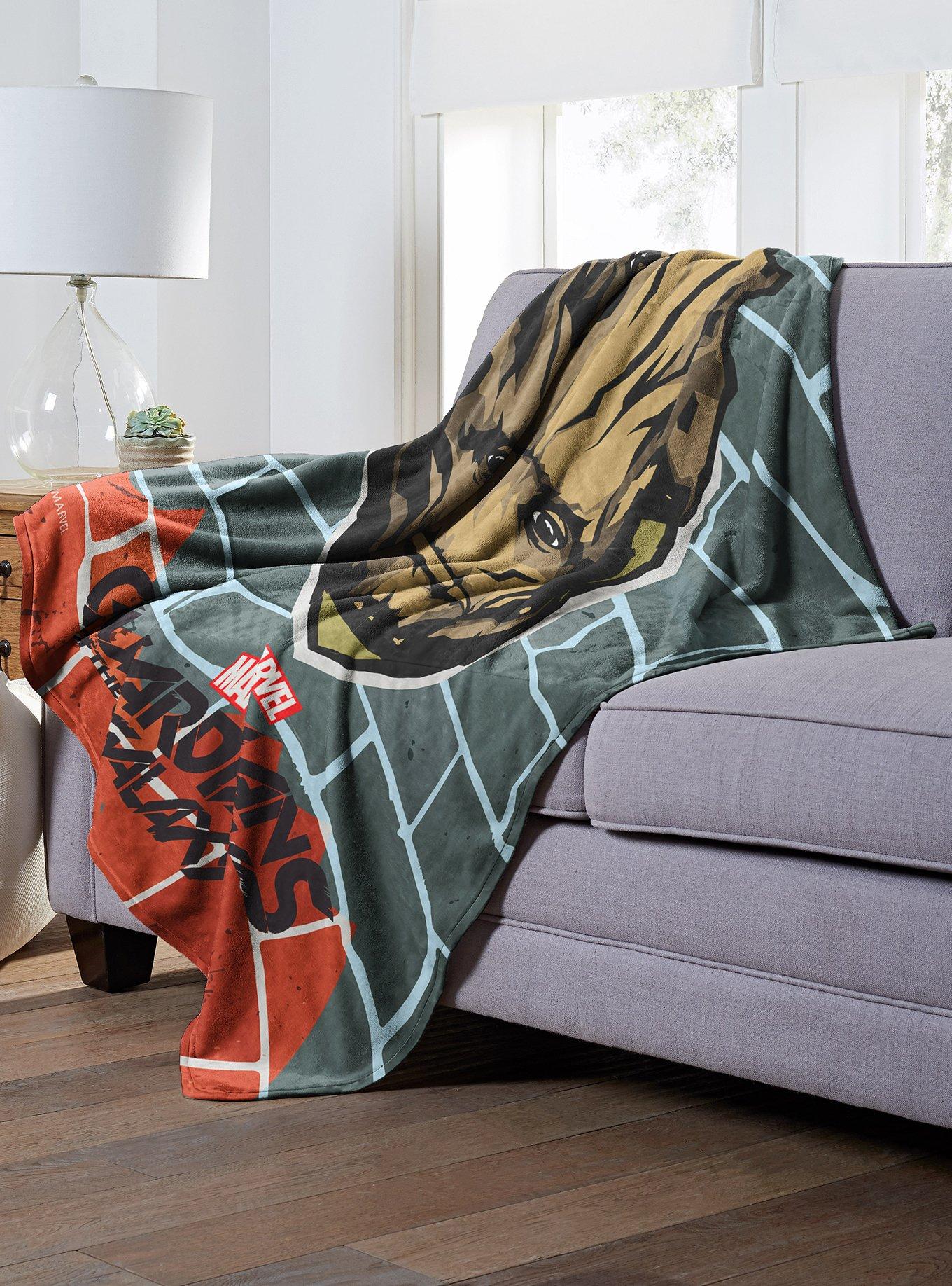 Marvel Guardians Of The Galaxy Trophy Groot Throw Blanket, , alternate