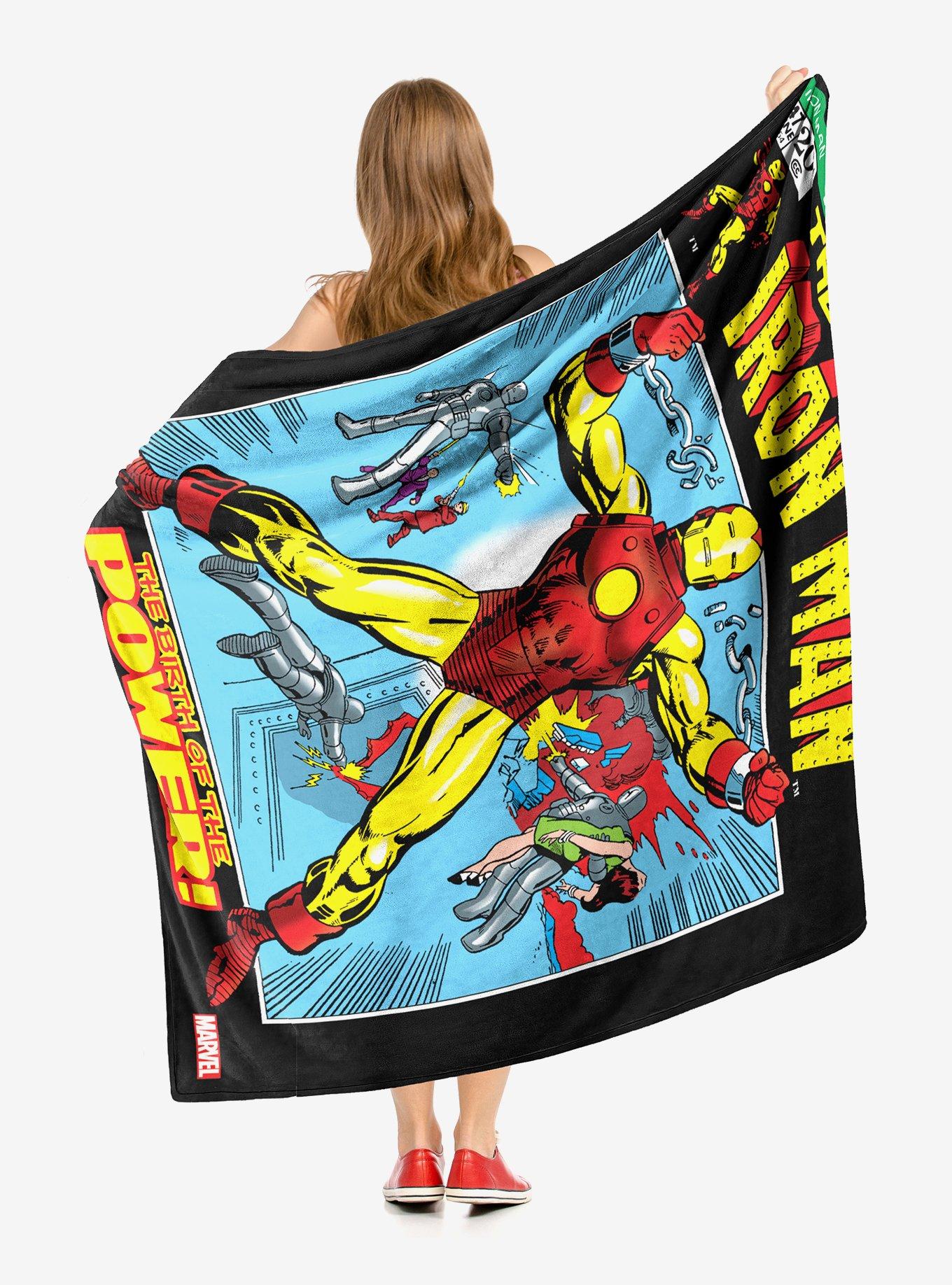 Marvel Iron Man Classic 70S Throw Blanket, , alternate