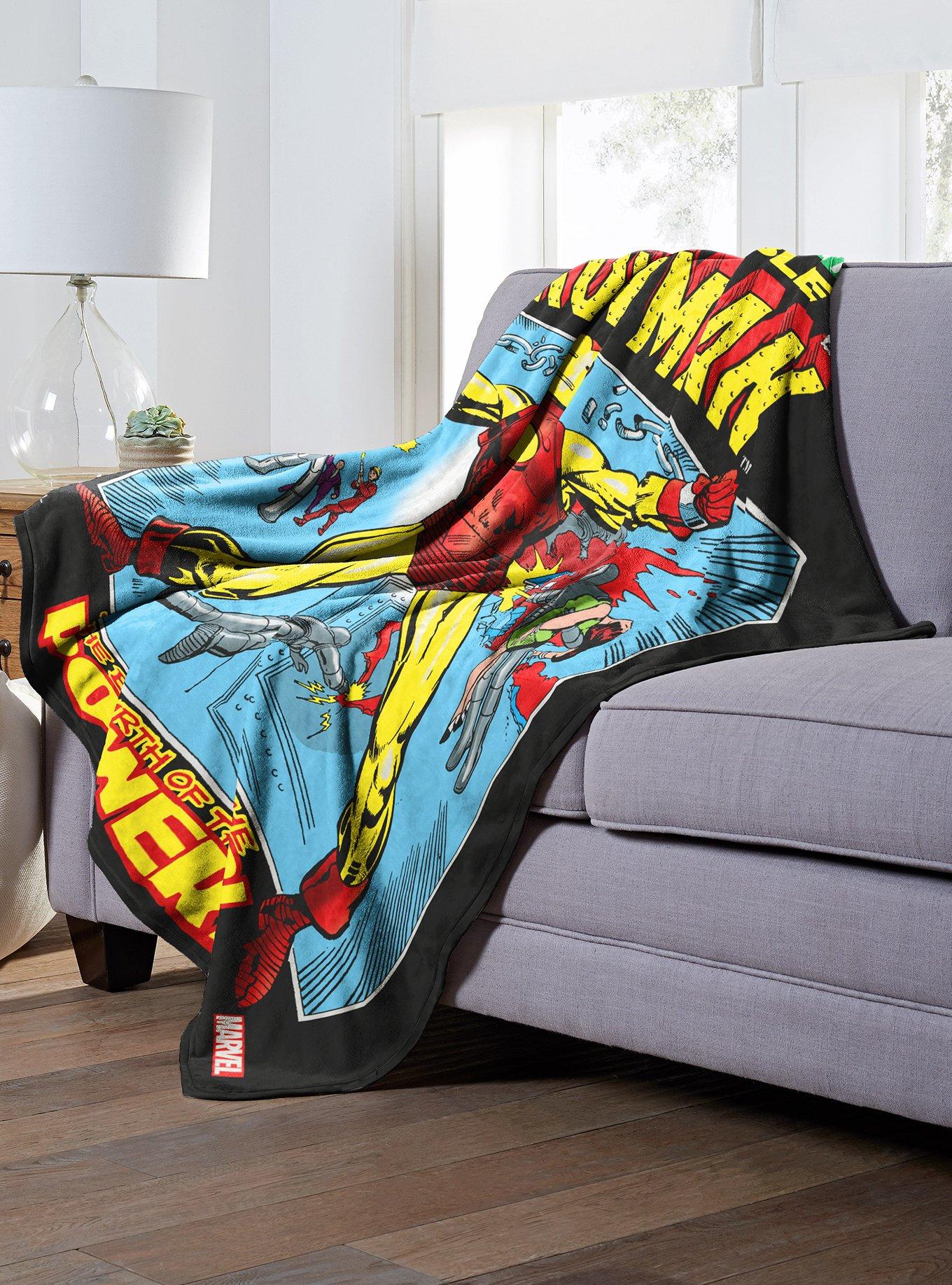 Marvel Iron Man Classic 70S Throw Blanket, , alternate