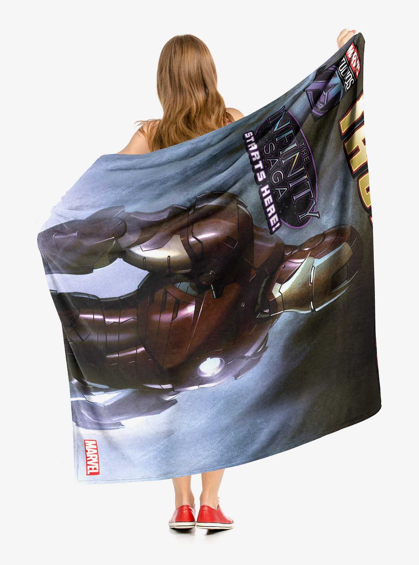 Marvel Iron Man Infinity Saga Throw Blanket, , hi-res