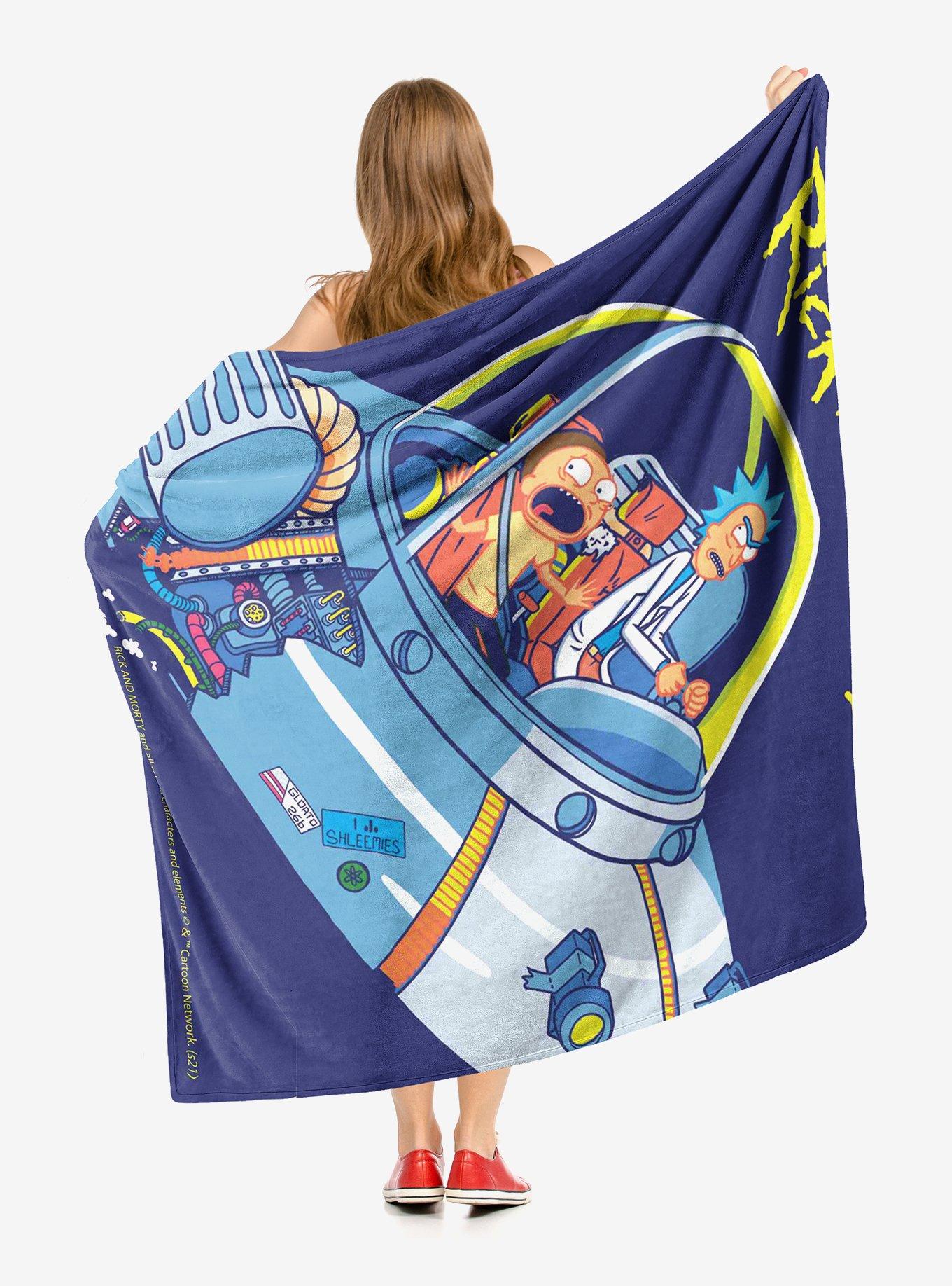 Rick And Morty Falling Apart Throw Blanket, , hi-res