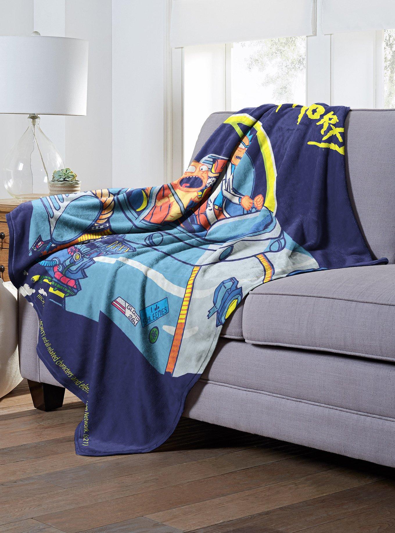 Rick And Morty Falling Apart Throw Blanket, , alternate