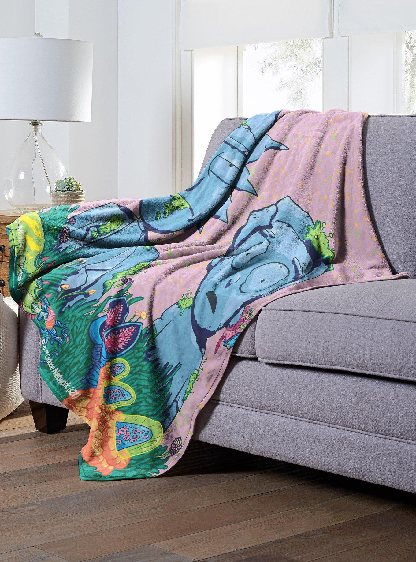 Rick And Morty Made Of Stone Throw Blanket, , alternate