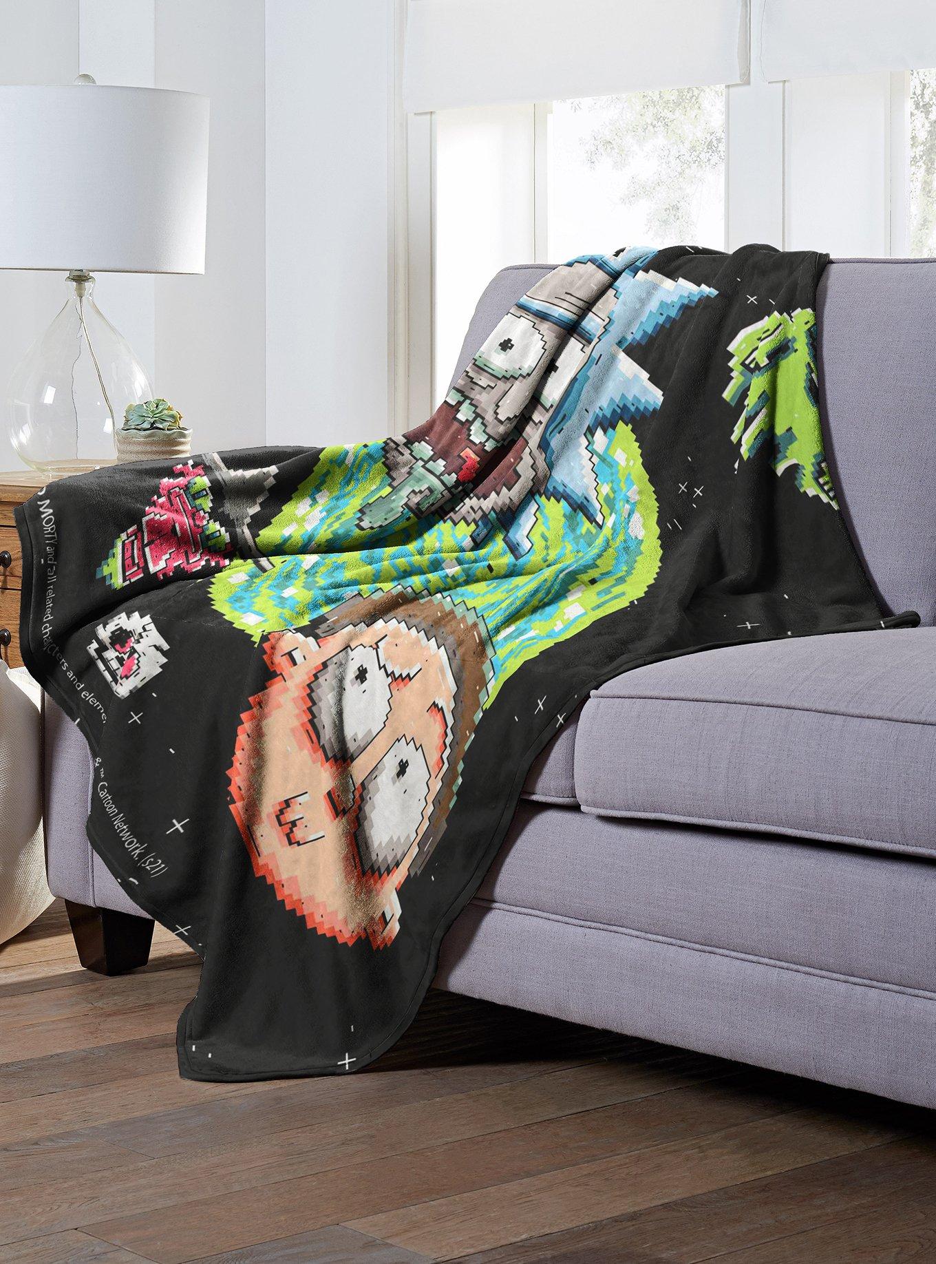 Rick And Morty Pixelverse Throw Blanket