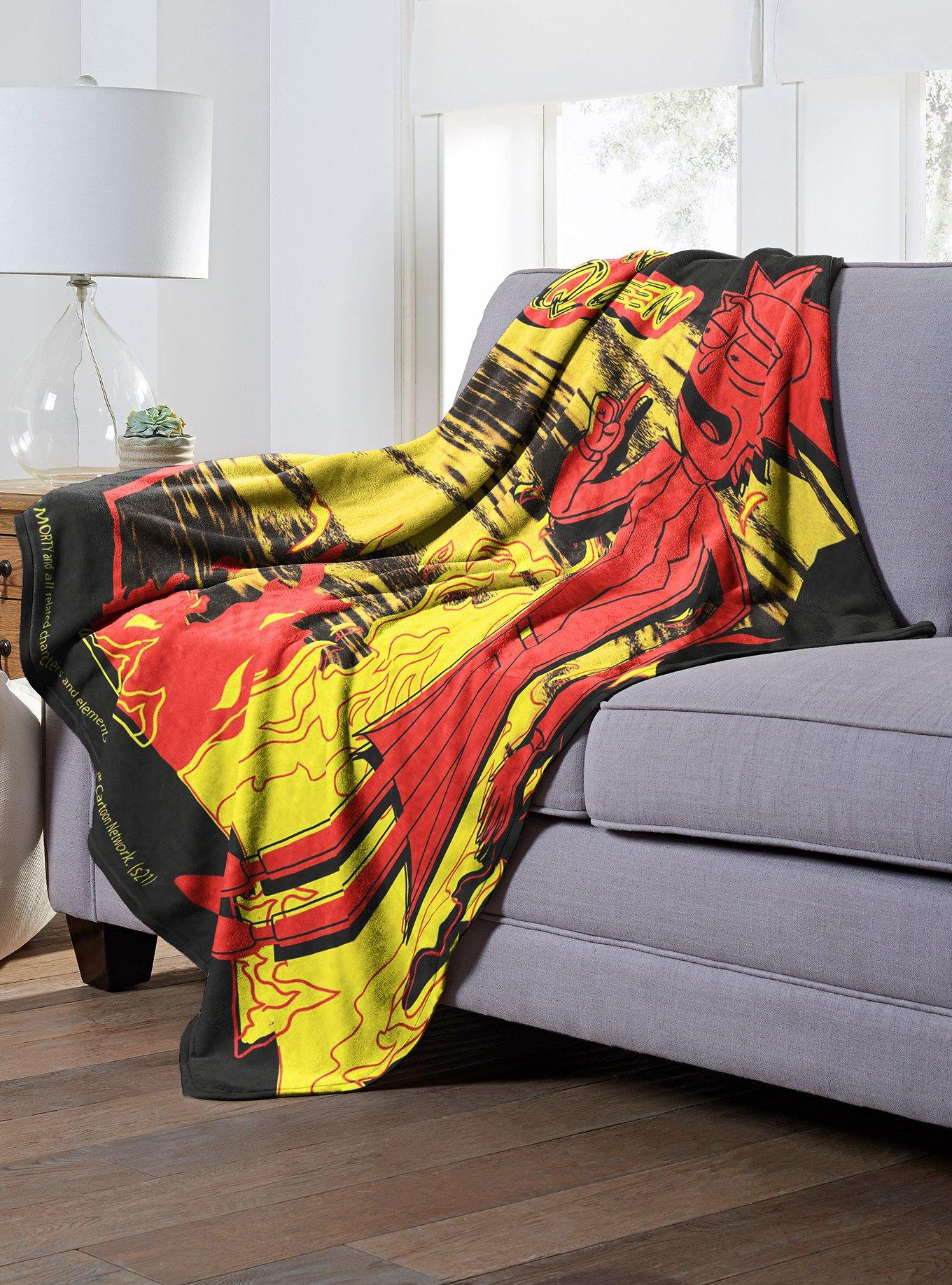 Rick And Morty Slay Queen Throw Blanket, , alternate