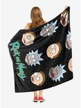 Rick And Morty Talking Heads Throw Blanket, , alternate