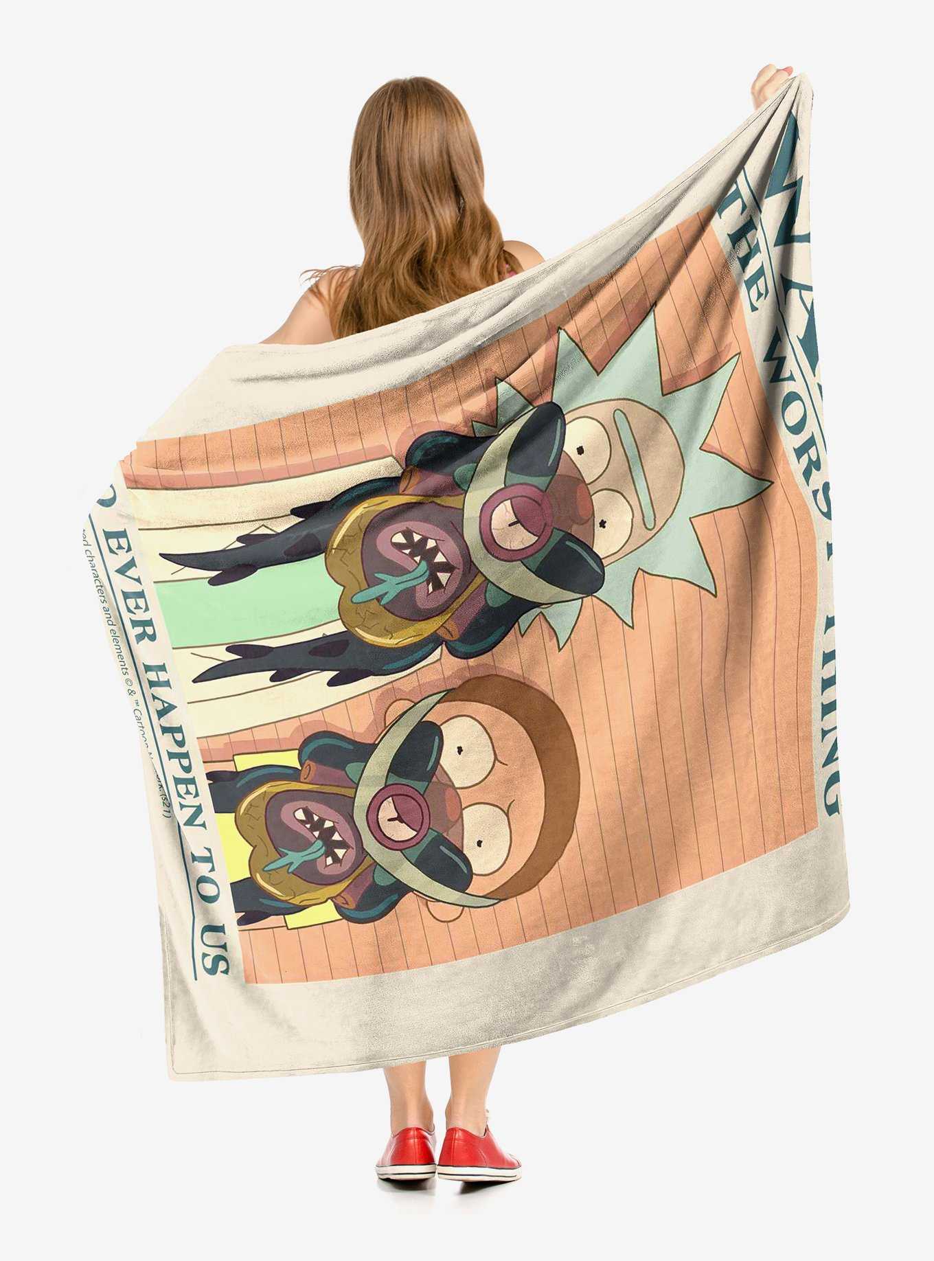Rick And Morty The Worst Thing Throw Blanket, , hi-res
