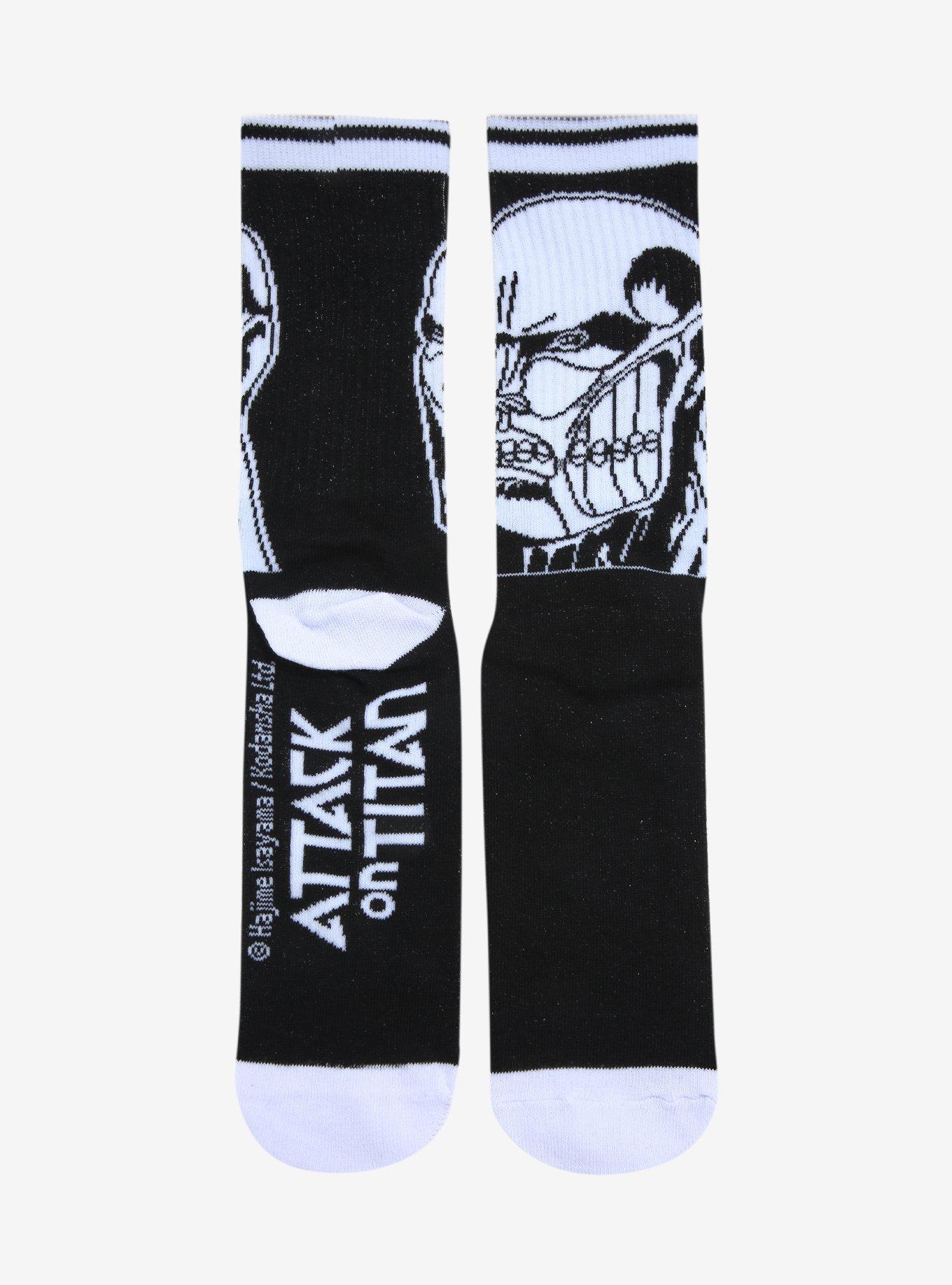 Attack On Titan Colossal Titan Varsity Crew Socks, , alternate