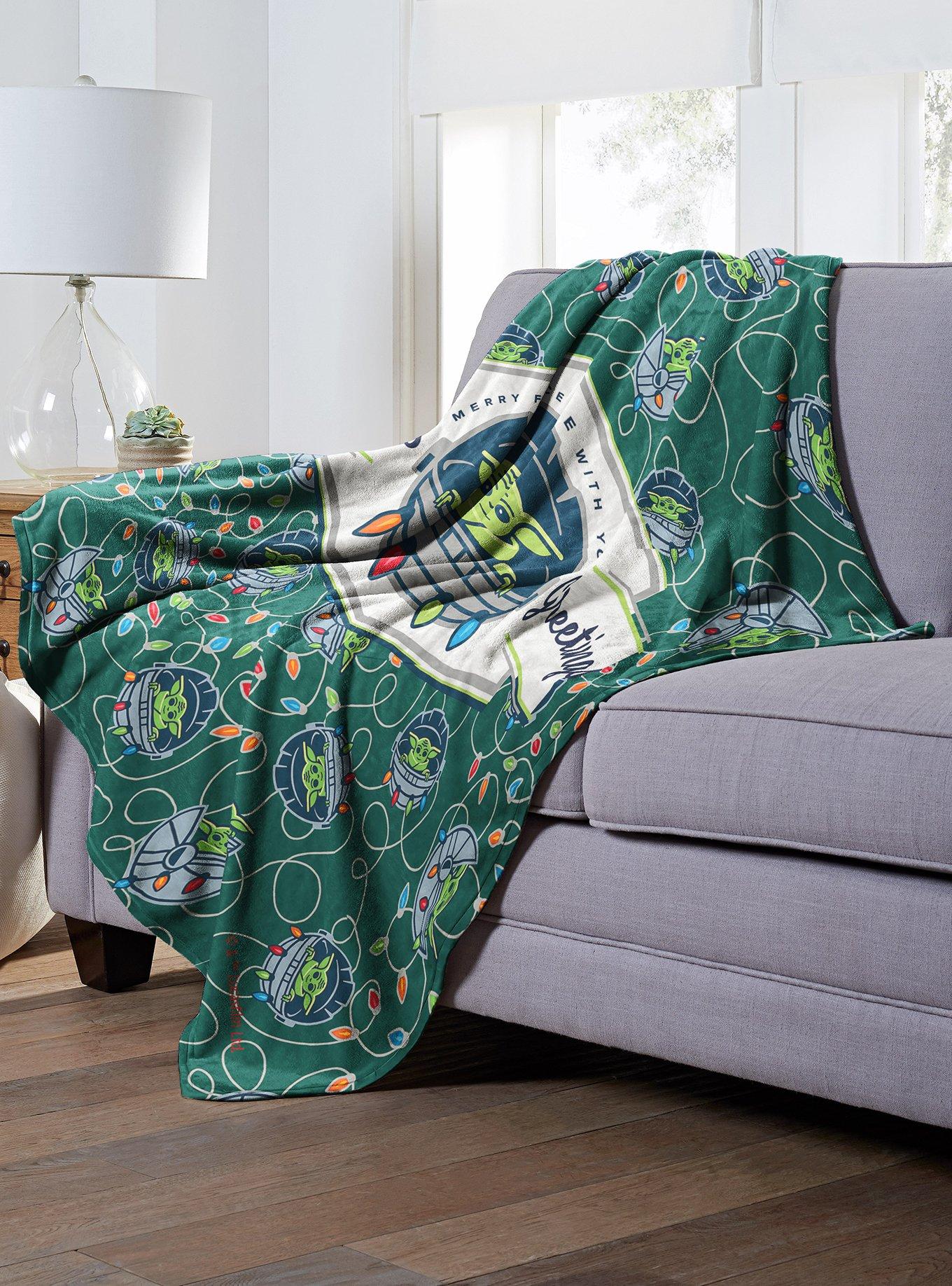 Star Wars The Mandalorian Galaxy's Greetings Throw Blanket, , alternate
