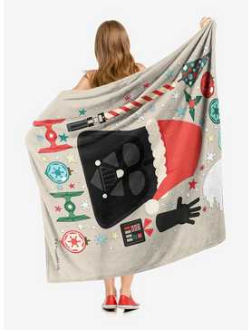 Star Wars Vader Xmas Throw Blanket, , hi-res