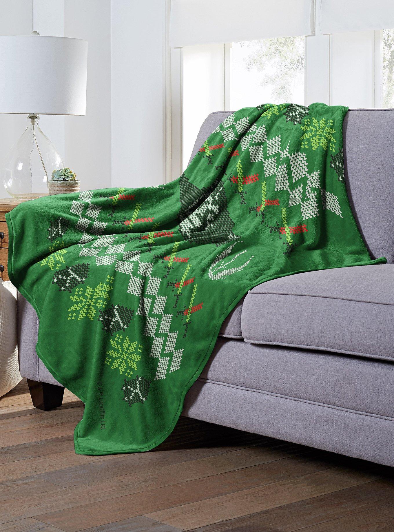 Star Wars Yoda Xmas Sweater Throw Blanket, , alternate