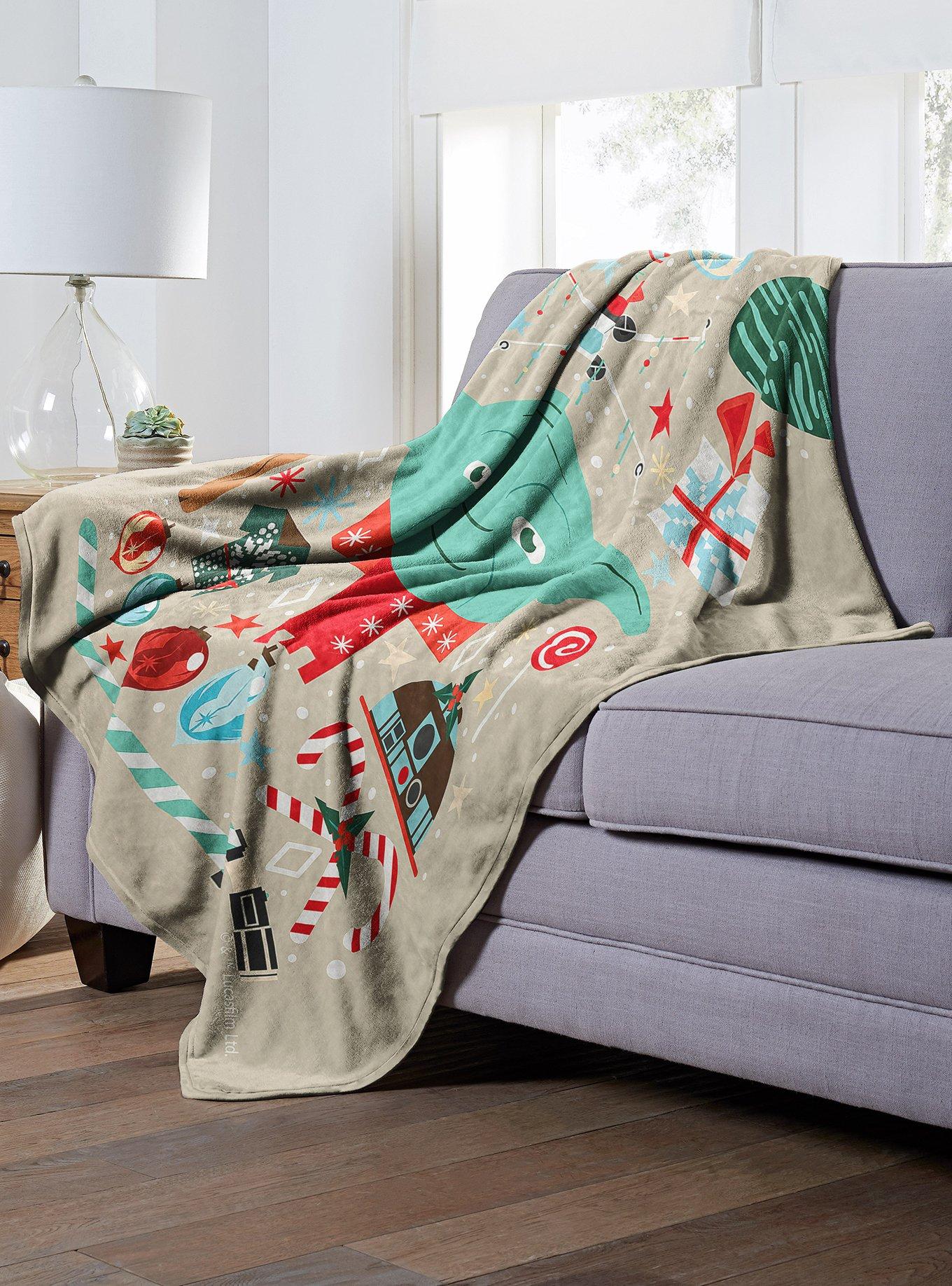 Star Wars Yoda Xmas Throw Blanket, , alternate