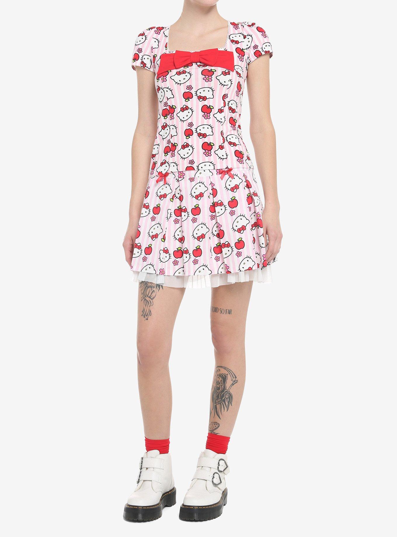 Hello Kitty Apple Stripe Girls Skimmer Top, MULTI, alternate