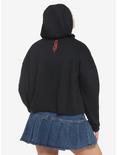 Slipknot Hooded Figure Girls Crop Hoodie Plus Size, BLACK, alternate