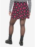 Monster High Skulls Plaid Skirt Plus Size, MULTI, alternate