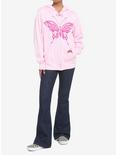 Pink Butterfly Y2K Girls Hoodie | Hot Topic Pink Butterfly Y2K Girls Hoodie | Hot Topic