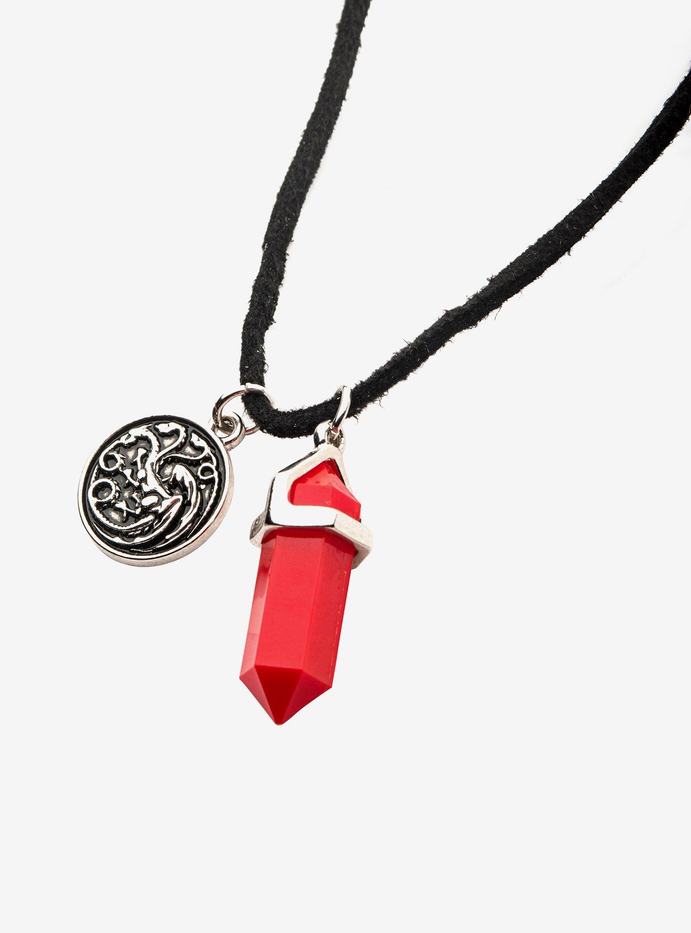 House Of The Dragon Targaryen Crystal Necklace, , alternate