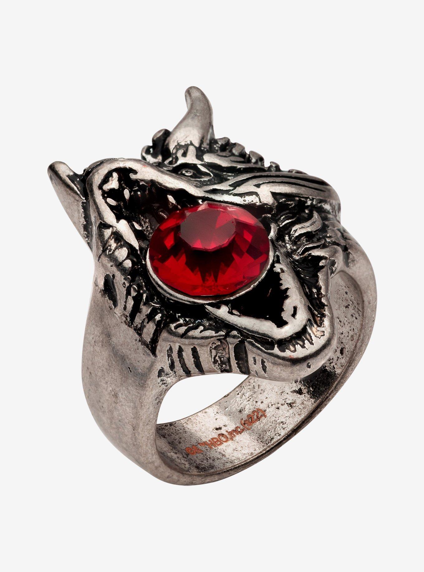 House Of The Dragon Crystal Dragon Ring Set, , alternate