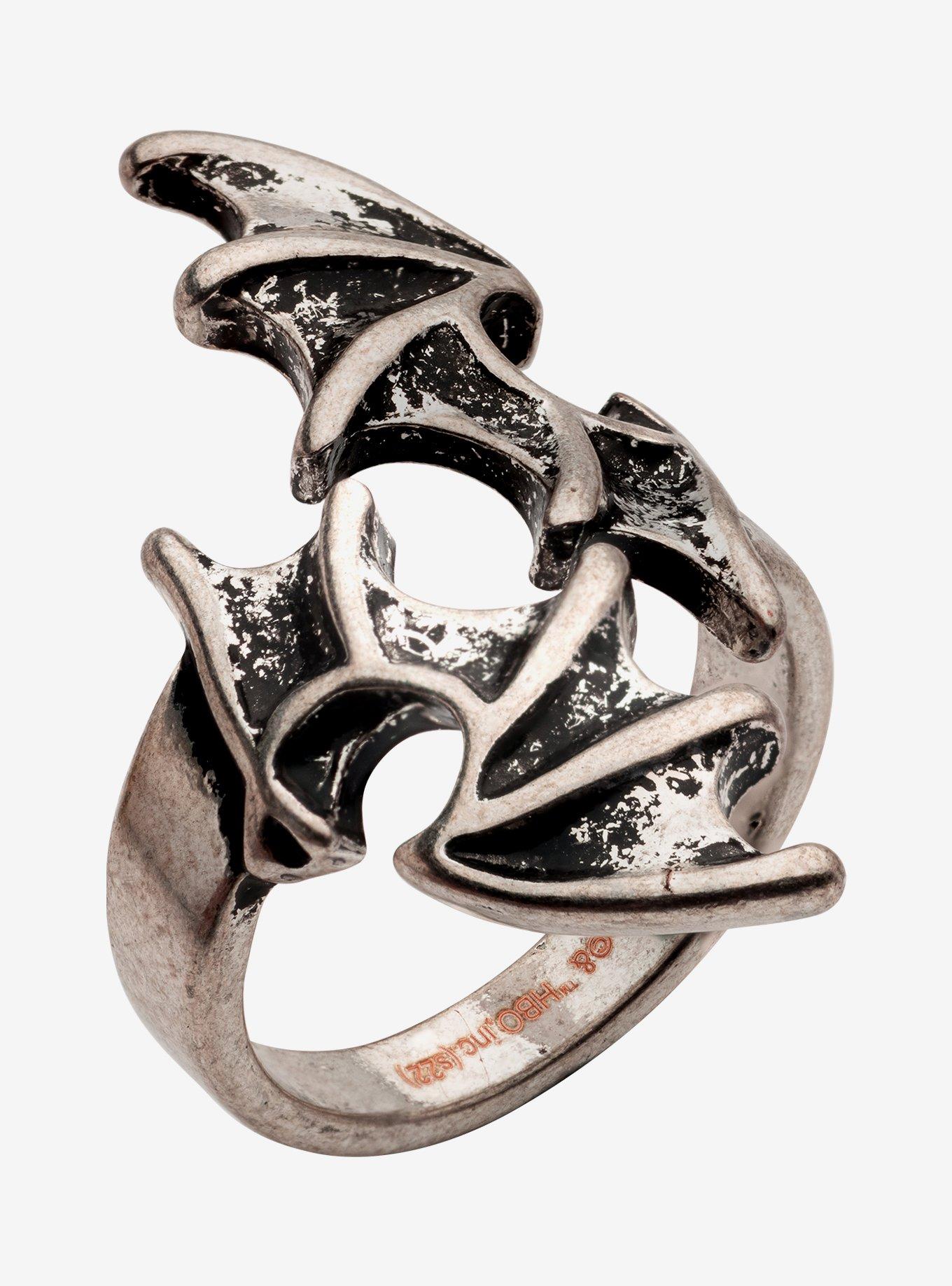 House Of The Dragon Crystal Dragon Ring Set, , alternate