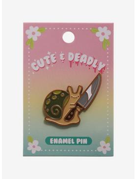 Snail Knife Enamel Pin, , hi-res