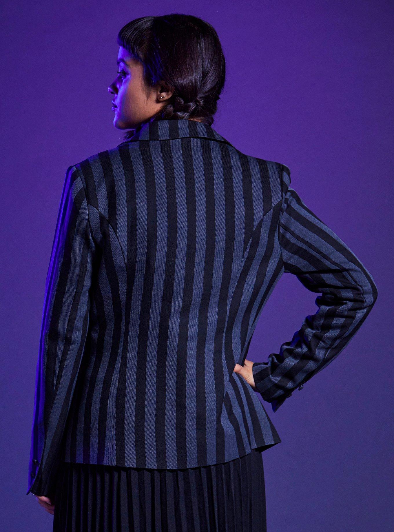 Wednesday Nevermore Cosplay Blazer, BLACK STRIPE, alternate