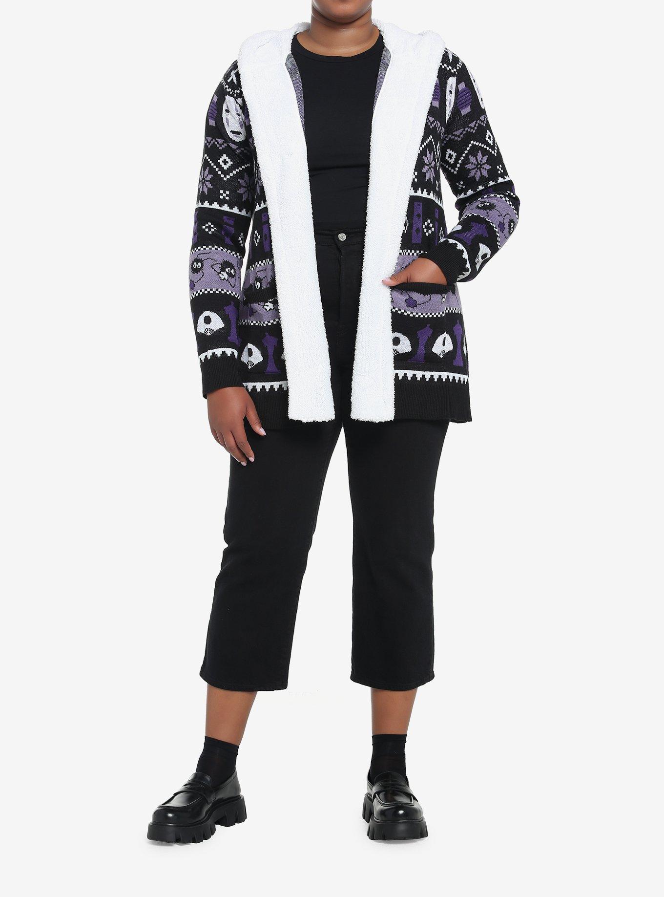 Her Universe Studio Ghibli Spirited Away Fair Isle Sherpa Open Cardigan Plus Size, MULTI, alternate