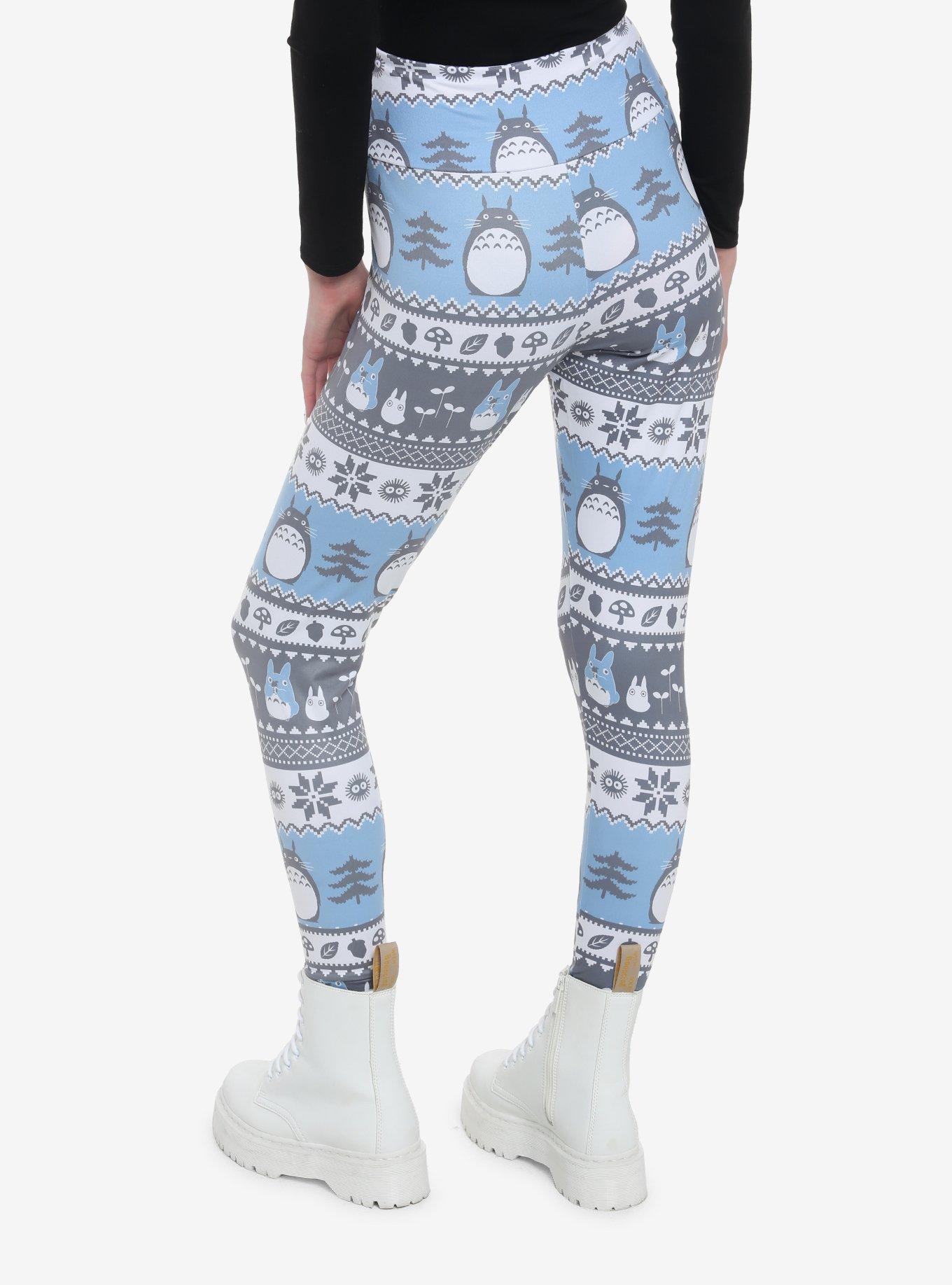 Her Universe Studio Ghibli My Neighbor Totoro Holiday Fair Isle Leggings, MULTI, alternate
