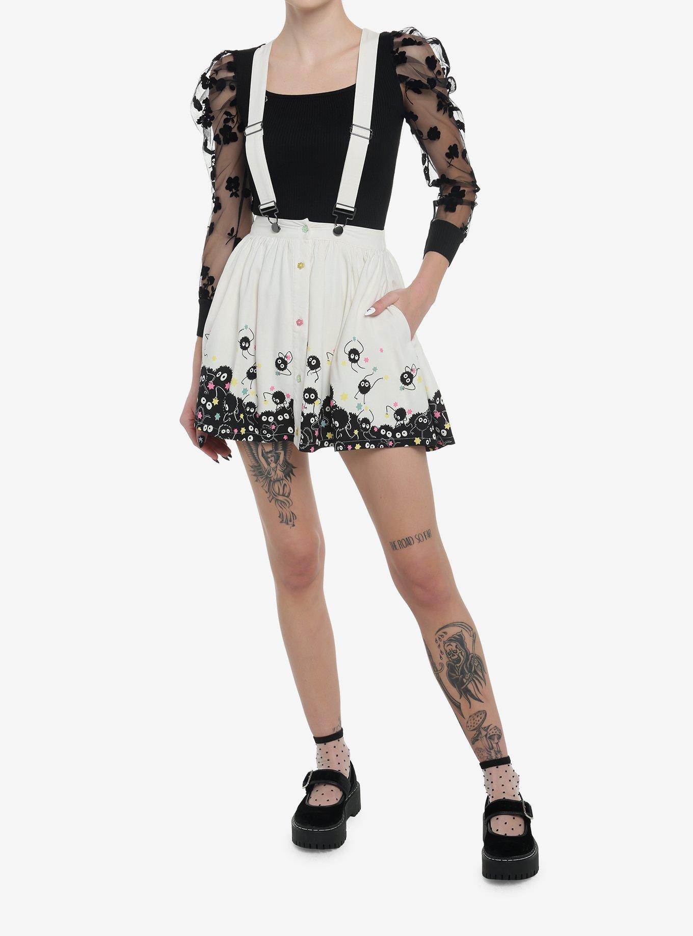 Her Universe Studio Ghibli Spirited Away Soot Sprites Star Candy Suspender Skirt, MULTI, alternate