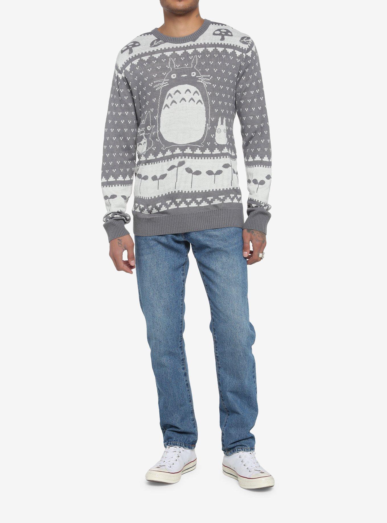Our Universe Studio Ghibli My Neighbor Totoro Fair Isle Knit Sweater, GREY, alternate