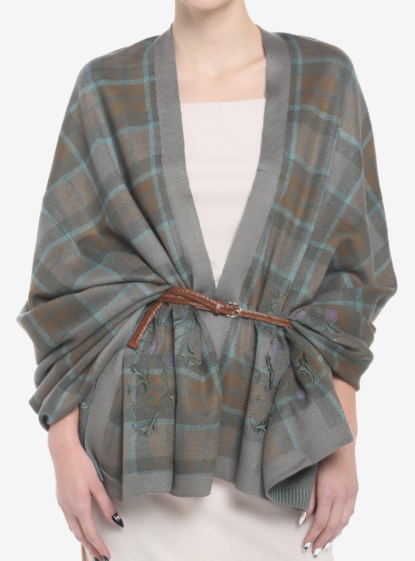 Her Universe Outlander Tartan Plaid Open Shawl, , alternate