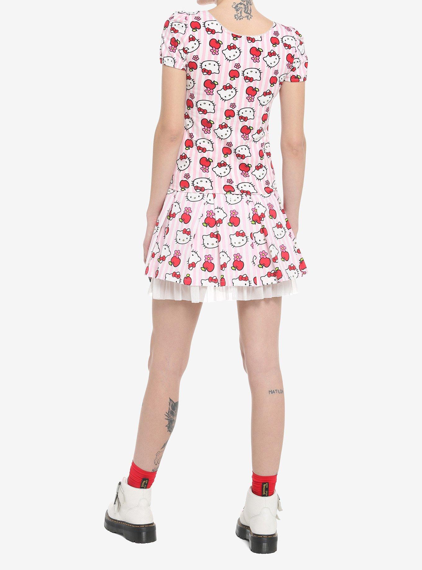 Hello Kitty Apple Stripe Skimmer Top, MULTI, alternate - view 3