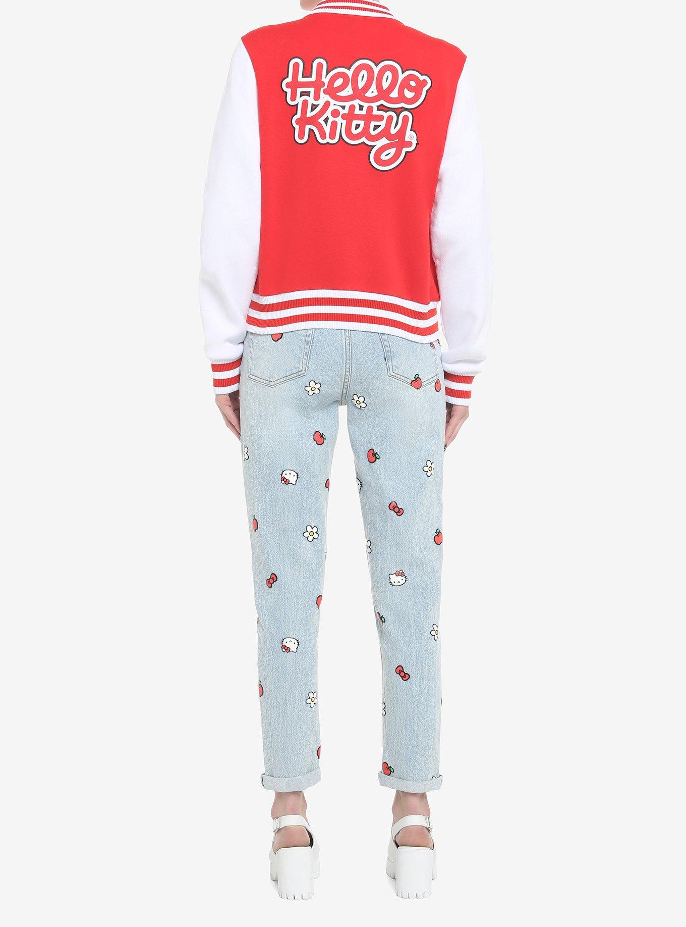 Hello Kitty Varsity Jacket, RED  WHITE, alternate