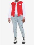 Hello Kitty Varsity Jacket Plus Size, RED  WHITE, alternate