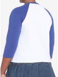 Harry Potter Ravenclaw Varsity Crop Raglan T-Shirt Plus Size, BLUE  WHITE, alternate