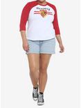 Harry Potter Gryffindor Varsity Raglan Crop T-Shirt Plus Size, RED  WHITE, alternate