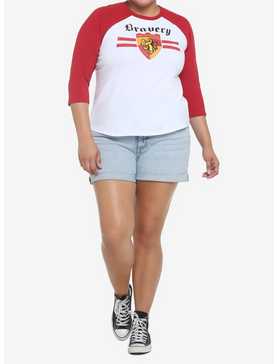 Harry Potter Gryffindor Varsity Raglan Crop T-Shirt Plus Size, , hi-res