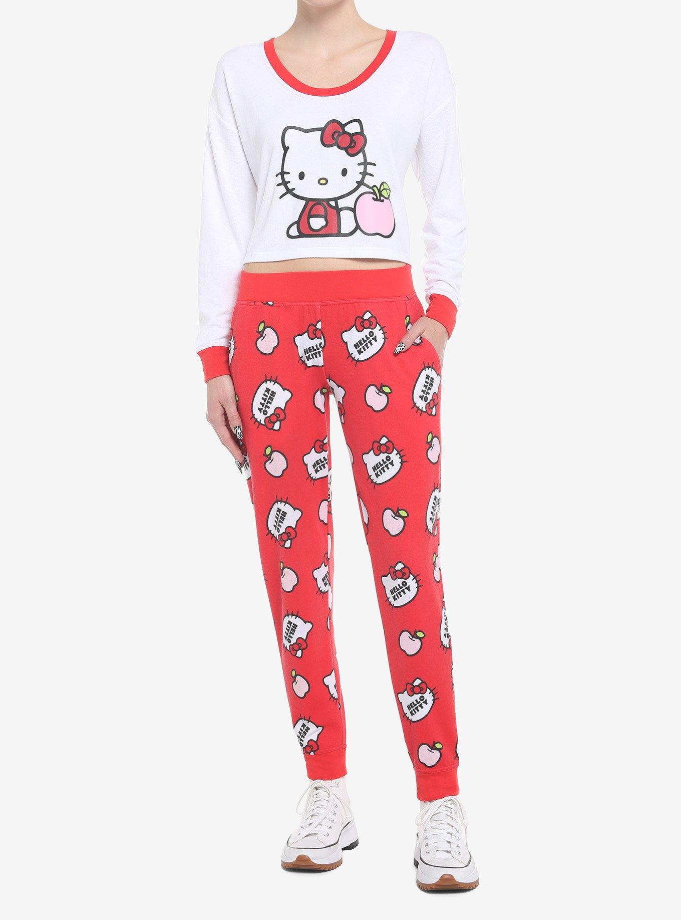 Hello Kitty Apple Girls Skimmer Long-Sleeve Pajama Top, MULTI, alternate